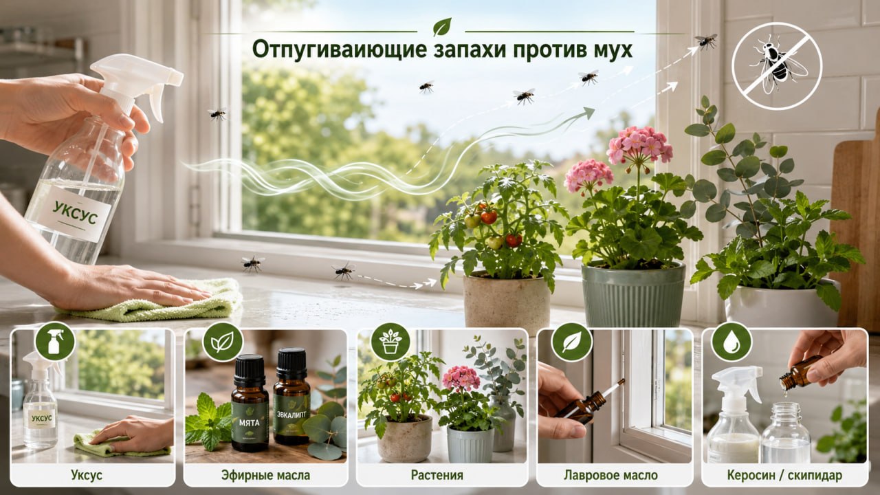 используем отпугивающие запахи от мух